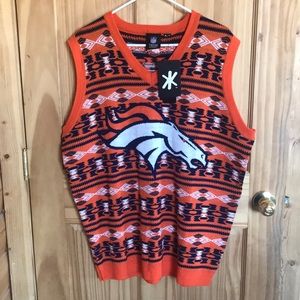 Bronco “ugly sweater” vest for men